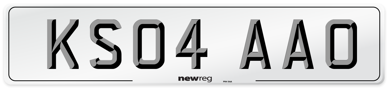 KS04 AAO Number Plate from New Reg